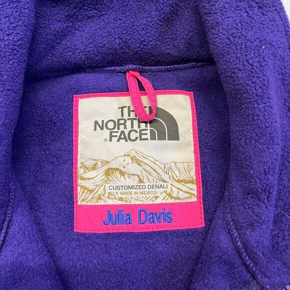 The North Face Womens Custom Denali‎ Fleece Full Zip Jacket Medium Pink & Purple - Picture 4 of 14